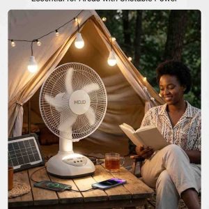 12”MDJD SOLAR TABLE TOP RECHARGEABLE FAN